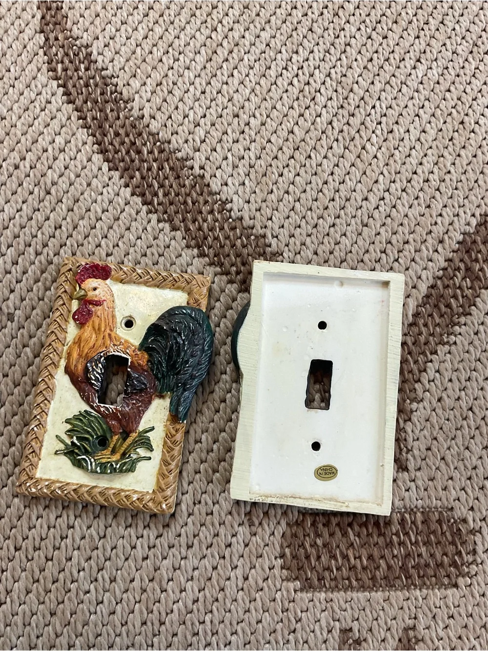 Rooster Decorative Light Switch Cover Plate - Multicolor